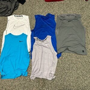 Nike Men's Tank Tops - White, Blue, Gray